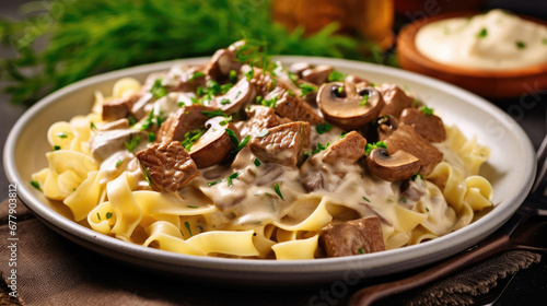 Beef Stroganoff Natural Colors Minimalist, Background For Banner, HD