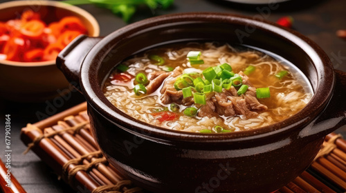 Beef Tendon Soup Natural Colors Minimalist, Background For Banner, HD
