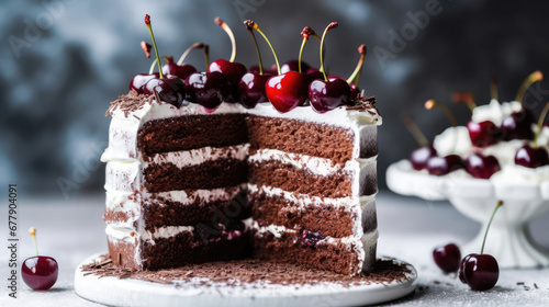 Black Forest Cake Natural ColorsMinimalist Bright, Background For Banner, HD