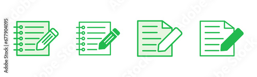 Note icon set. notepad icon vector