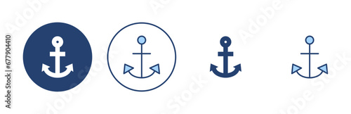 Anchor icon vector. Anchor sign and symbol. Anchor marine icon.