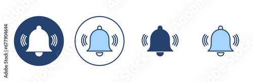 Bell icon vector. Notification sign and symbol for web site design