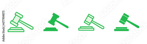 Gavel icon set. judge gavel icon vector. law icon vector. auction hammer