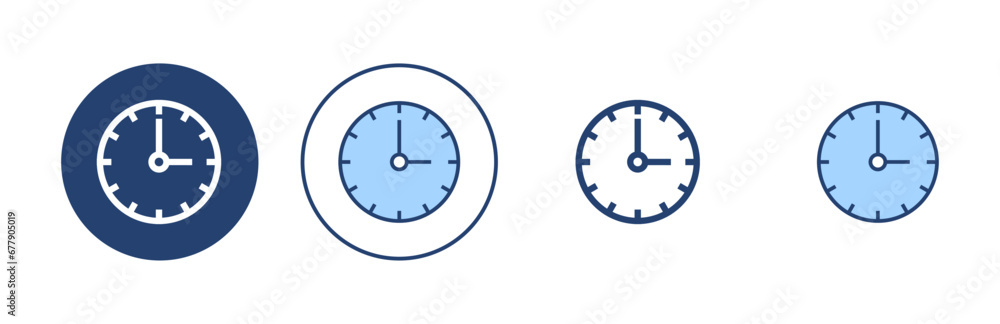 Clock icon vector. Time sign and symbol. watch icon Clock icon vector. Time sign and symbol. watch icon