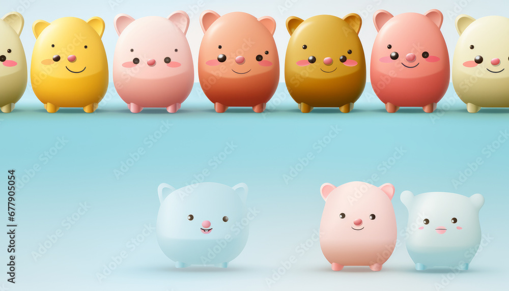 Pastel puppy pattern with contrasting smooth lines and flat illustrations. Pastel puppy pattern with contrasting smooth lines and flat illustrations.