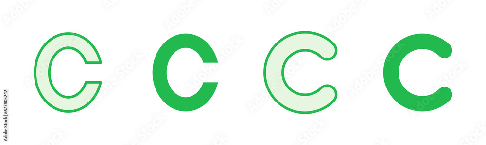 Copyright icon set. copyright symbols Copyright icon set. copyright symbols