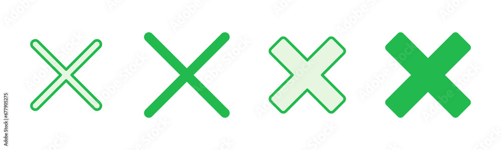 Close icon set. Delete icon vector. cross sign Close icon set. Delete icon vector. cross sign