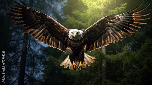 Wallpaper Mural A Regal Eagle Is In The Forest Canopy , Background For Banner, HD Torontodigital.ca