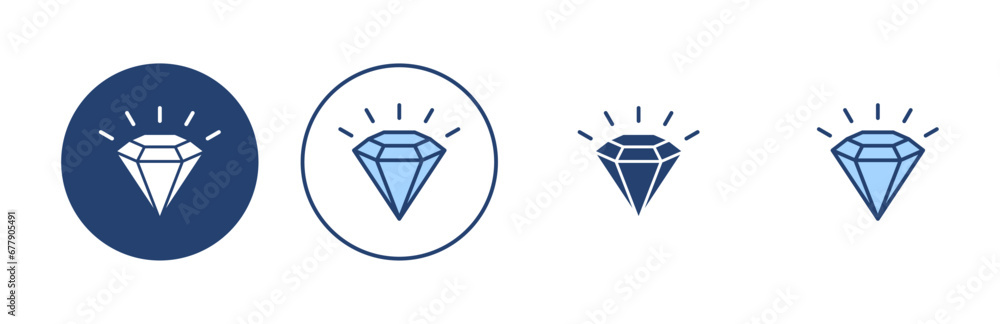 Diamond icon vector. diamond gems sign and symbol - obrazy, fototapety, plakaty 