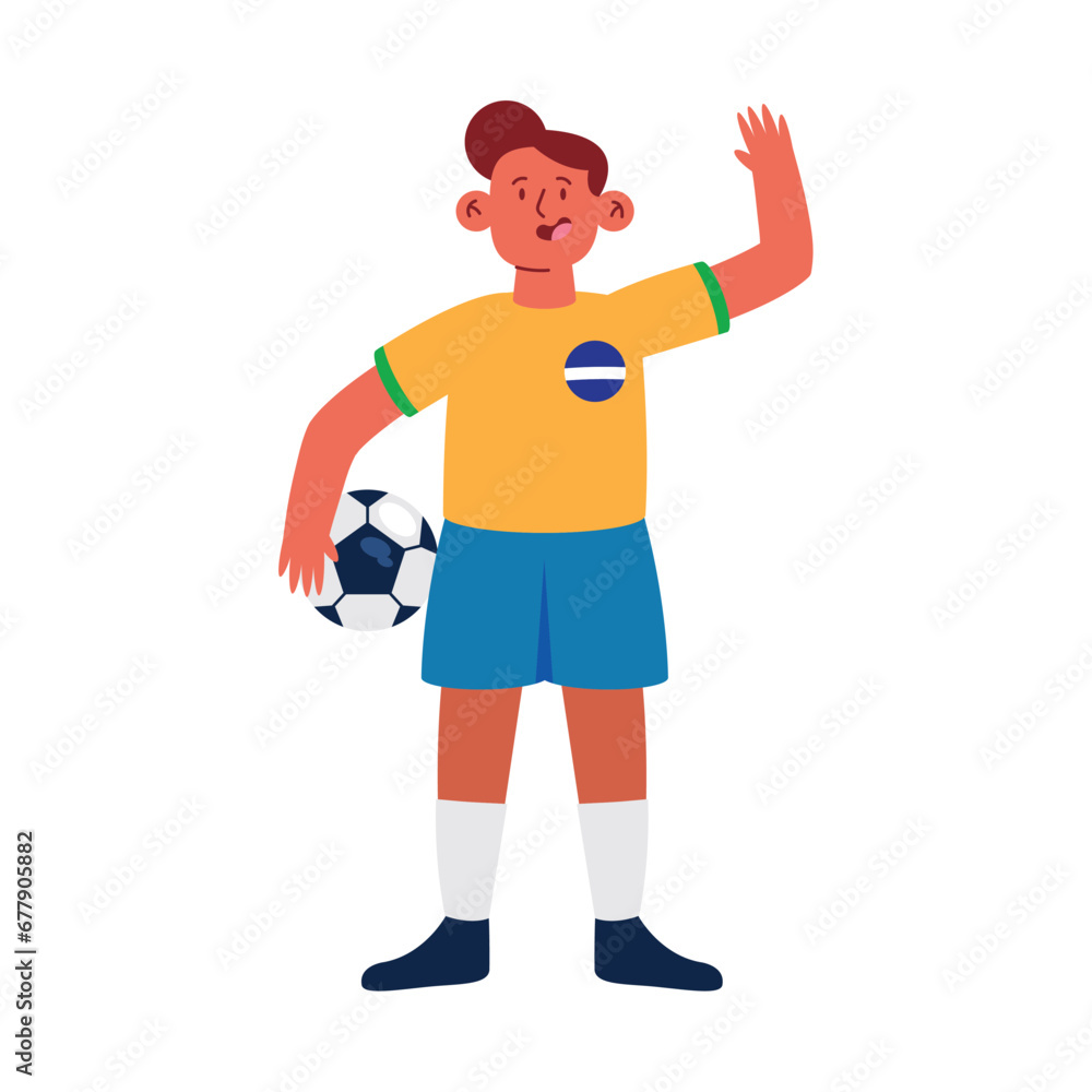 brazil soccer player illustration brazil soccer player illustration