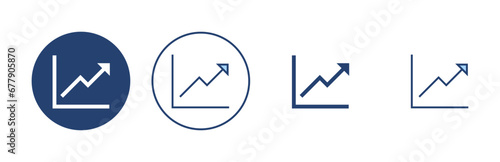 Free Download Growing graph icon vector. Chart sign and symbol. diagram icon - GFXLoad