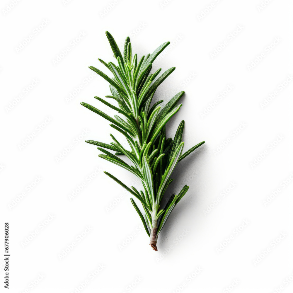 Fresh rosemary showcased with quality lighting on a white background. Fresh rosemary showcased with quality lighting on a white background.