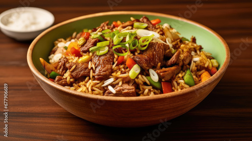 Beef And Bean Sprout Fried Rice Natural  , Background For Banner, HD