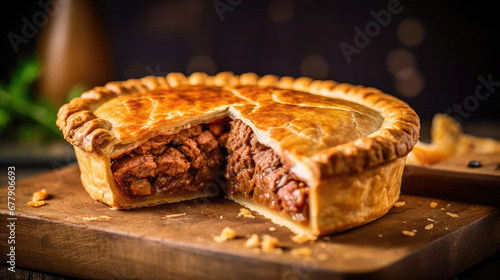 Beef And Ale Pie Natural Colors Minimalist Bright , Background For Banner, HD
