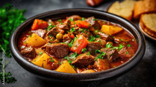 Beef And Guinness Stew Natural Colors, Background For Banner, HD