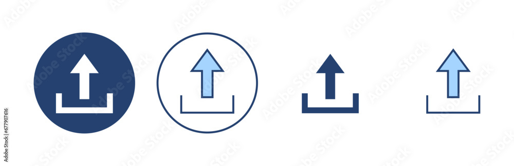 Upload icon vector. load data sign and symbol Upload icon vector. load data sign and symbol