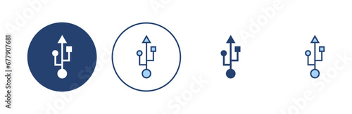 Usb icon vector. Flash disk sign and symbol. flash drive sign.
