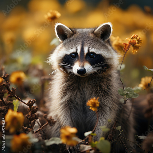 A Curious Raccoon Is Playfully Exploring A Forest, Background For Banner, HD