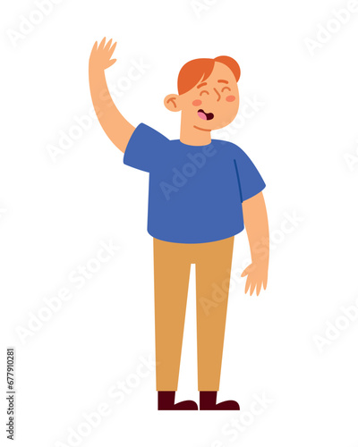 happy boy illustration
