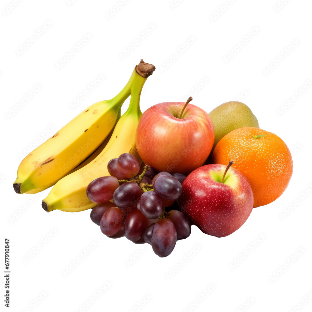 Fruit on transparent background Fruit on transparent background