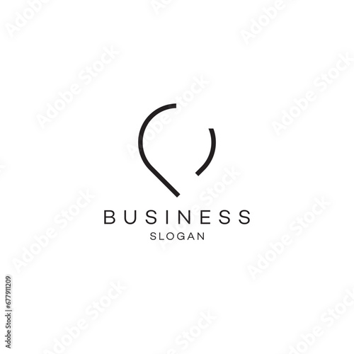 Map pin innovative premium p letter business solution Abstract Logo Icon design vector modern minimal style illustration emblem sign symbol logotype