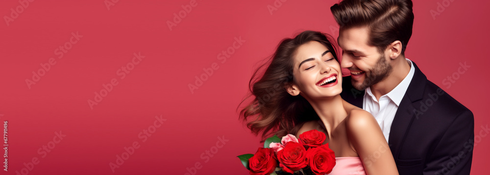 couple lover on red background couple lover on red background