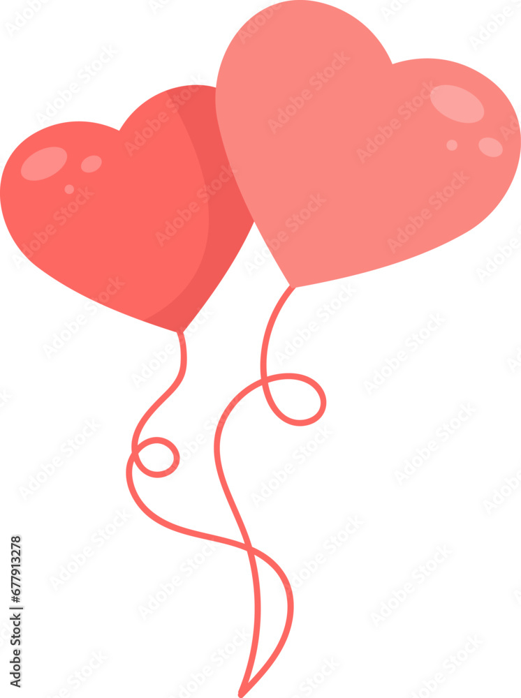 Hearts Balloon Icon