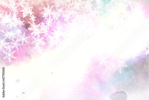クリスマス　雪　冬　風景　背景