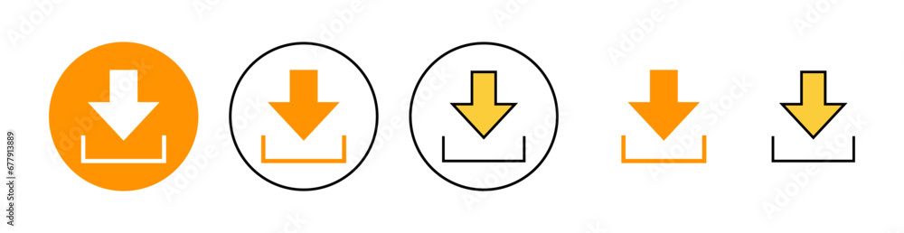 Download icon set for web and mobile app. Download sign and symbol Download icon set for web and mobile app. Download sign and symbol