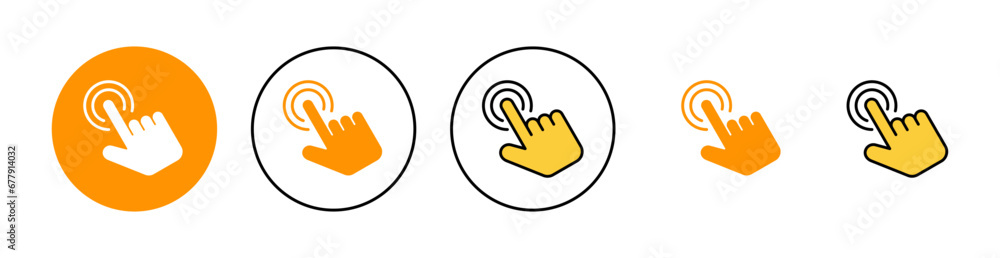 Hand click icon set for web and mobile app. pointer sign and symbol. hand cursor icon Hand click icon set for web and mobile app. pointer sign and symbol. hand cursor icon