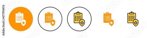 Medical insurance icon set tor for web and mobile app. health insurance sign and symbol
