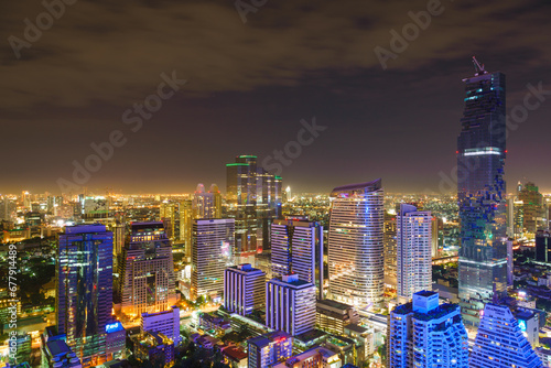 Canvas Print city skyline at night