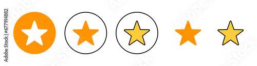 Star Icon set for web and mobile app. rating sign and symbol. favourite star icon