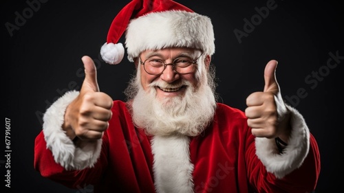 Santa Claus with his thumbs up