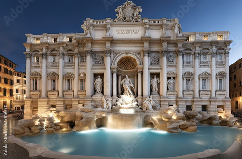 fontana di trevi fountain - Rome Italy 