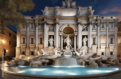fontana di trevi fountain - Rome Italy 