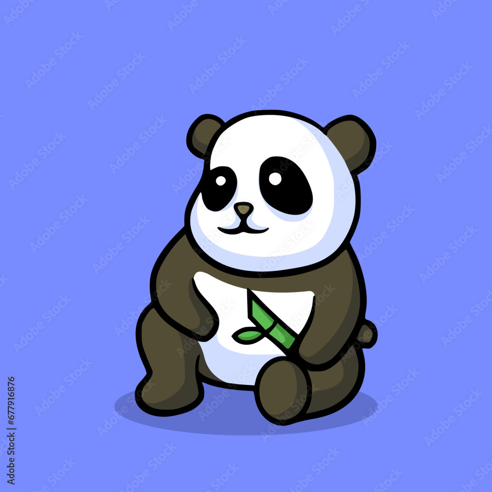 panda bear with bamboo panda bear with bamboo