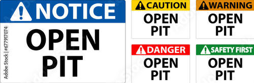 Danger Sign Open Pit