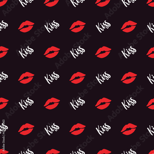 Red Embrace Seamless Love Affair Vector Pattern