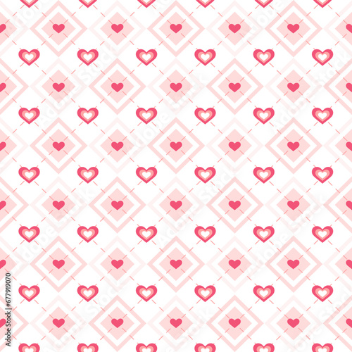 Romantic Geometry Diamonds in Love Vector Pattern