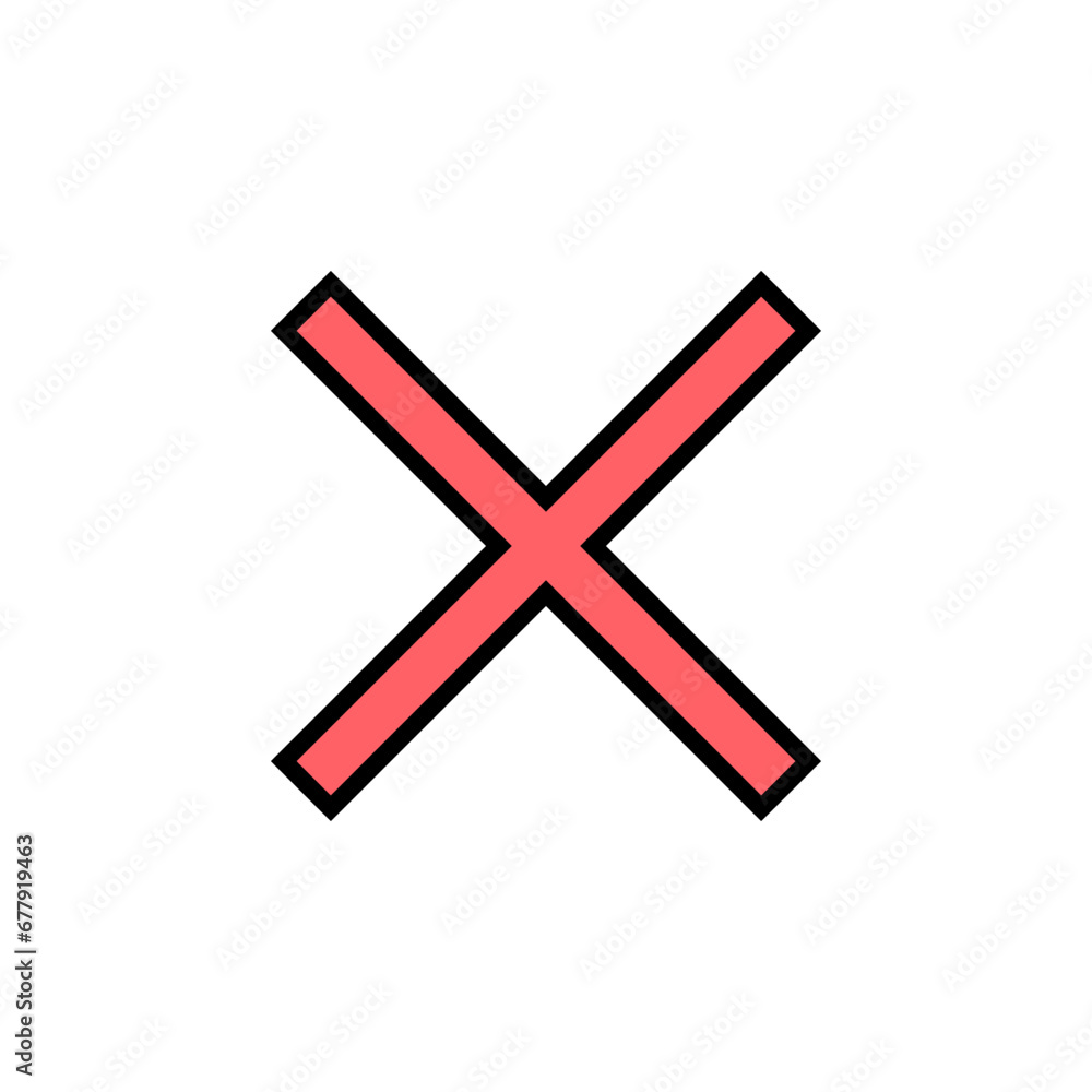 Close icon set illustration. Delete sign and symbol. cross sign Close icon set illustration. Delete sign and symbol. cross sign