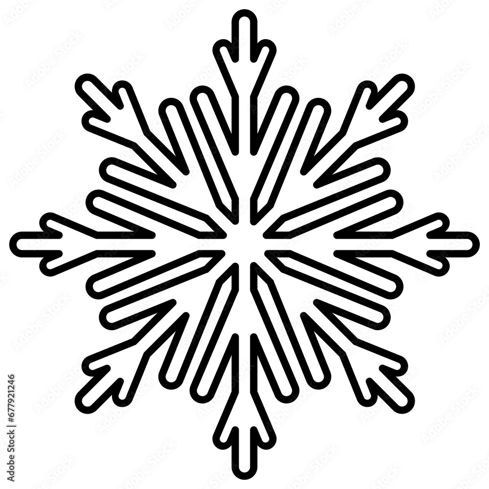 Snowflake icon silhouette. Winter symbol. Snowflake icon silhouette. Winter symbol.