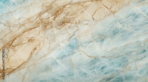 Wallpaper Mural Beige Marble with Aquamarine Horizontal Background. Abstract stone texture backdrop. Bright natural material Surface. AI Generated Photorealistic Illustration. Torontodigital.ca