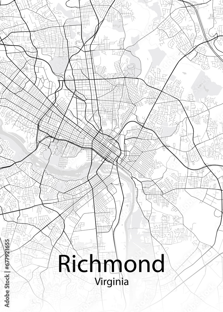 Richmond Virginia minimalist map