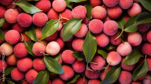 Juicy lychee fresh delicious fruit ripe healthy red food sweet