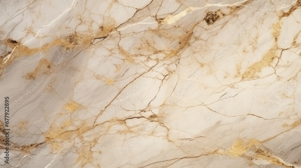 Fototapeta premium Beige Marble with Beige Glass Horizontal Background. Abstract stone texture backdrop. Bright natural material Surface. AI Generated Photorealistic Illustration.