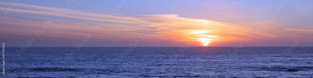 Twilight sunset on the California central coast at Big Sur on the west coast of the United States Twilight sunset on the California central coast at Big Sur on the west coast of the United States