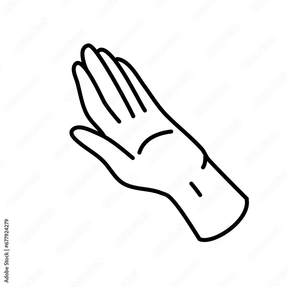 Obraz premium Hand Gesture Lines Style Vector Illustration 