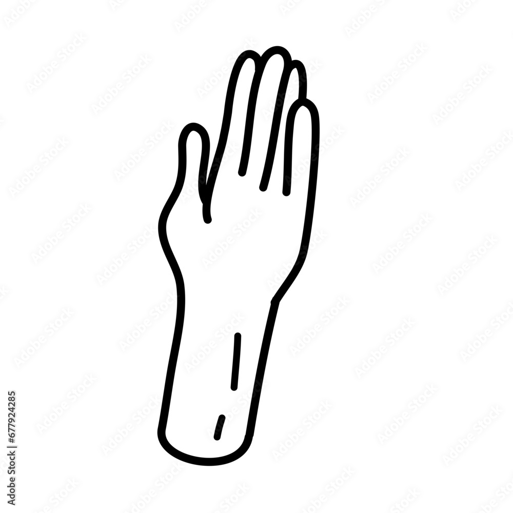 Obraz premium Hand Gesture Lines Style Vector Illustration 