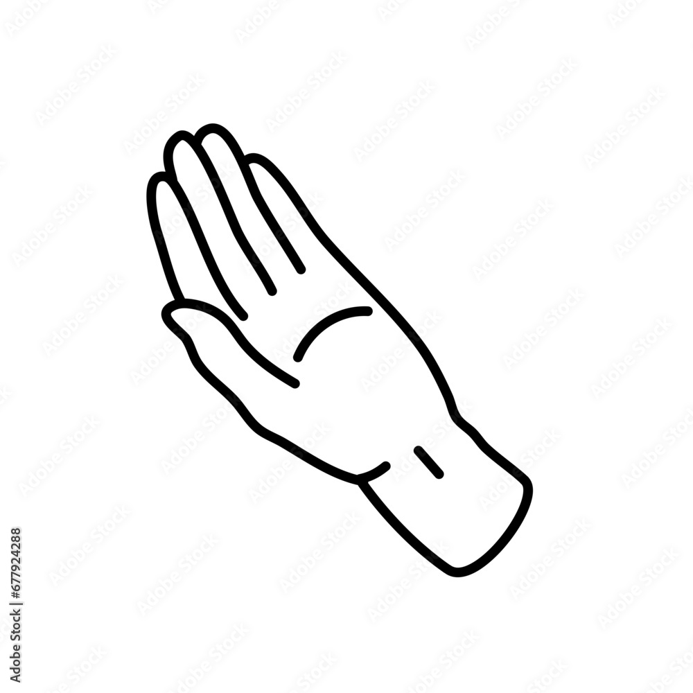 Obraz premium Hand Gesture Lines Style Vector Illustration 